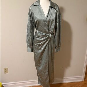 Elegant green  Wrap Dress